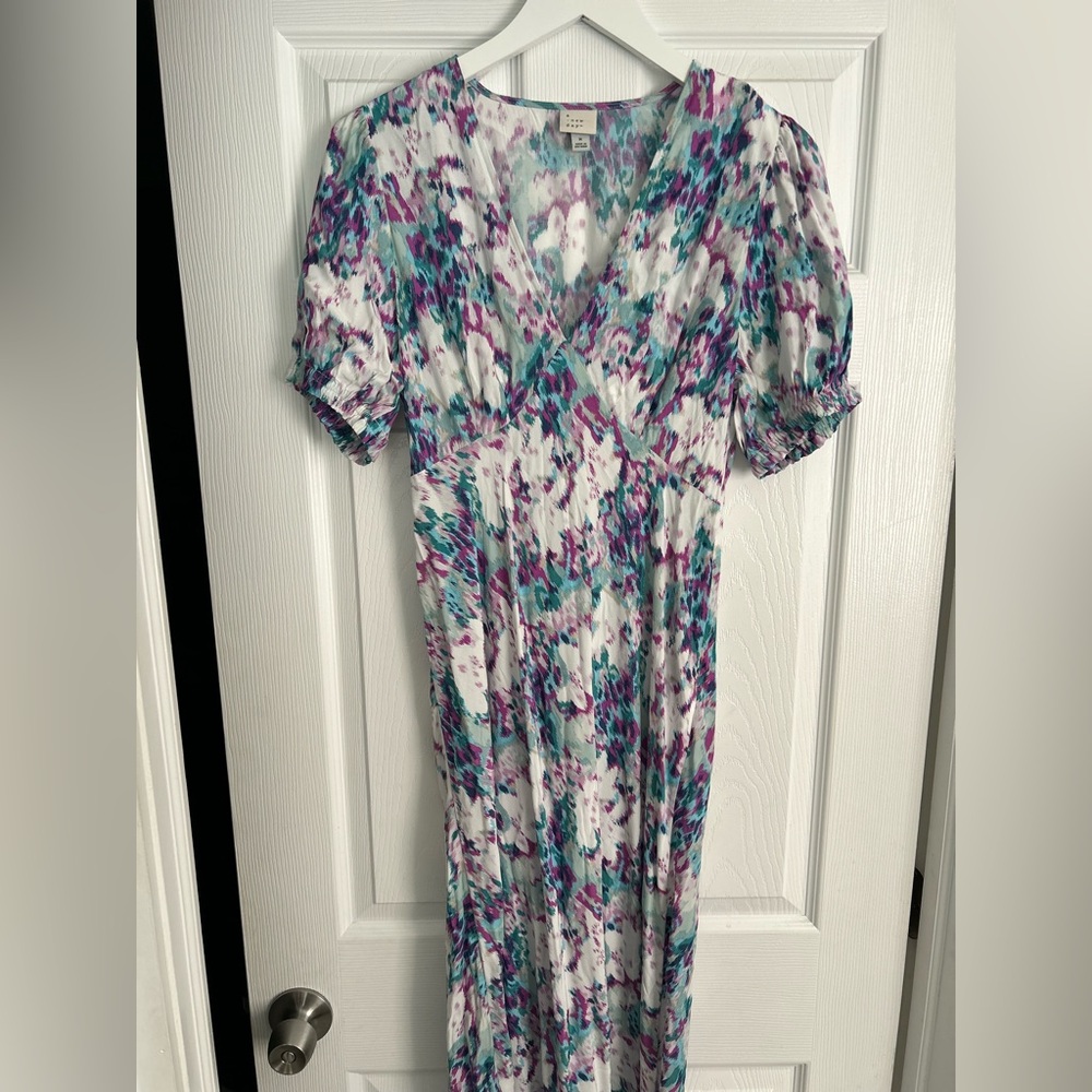 A New Day Multicolor Floral Midi Dress